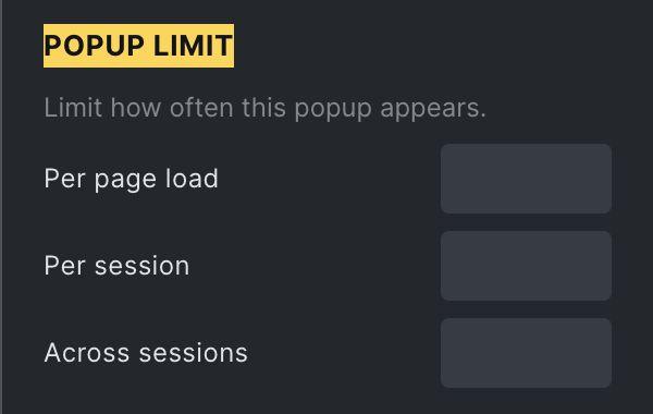 محدودیت Popup