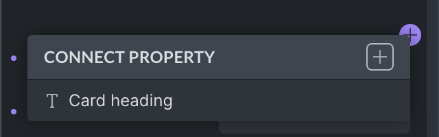 گزینه‌های اتصال property