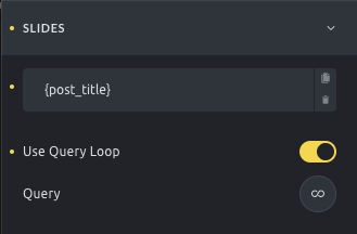 Query loop در Slider