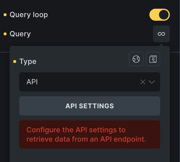 نوع Query Loop — API