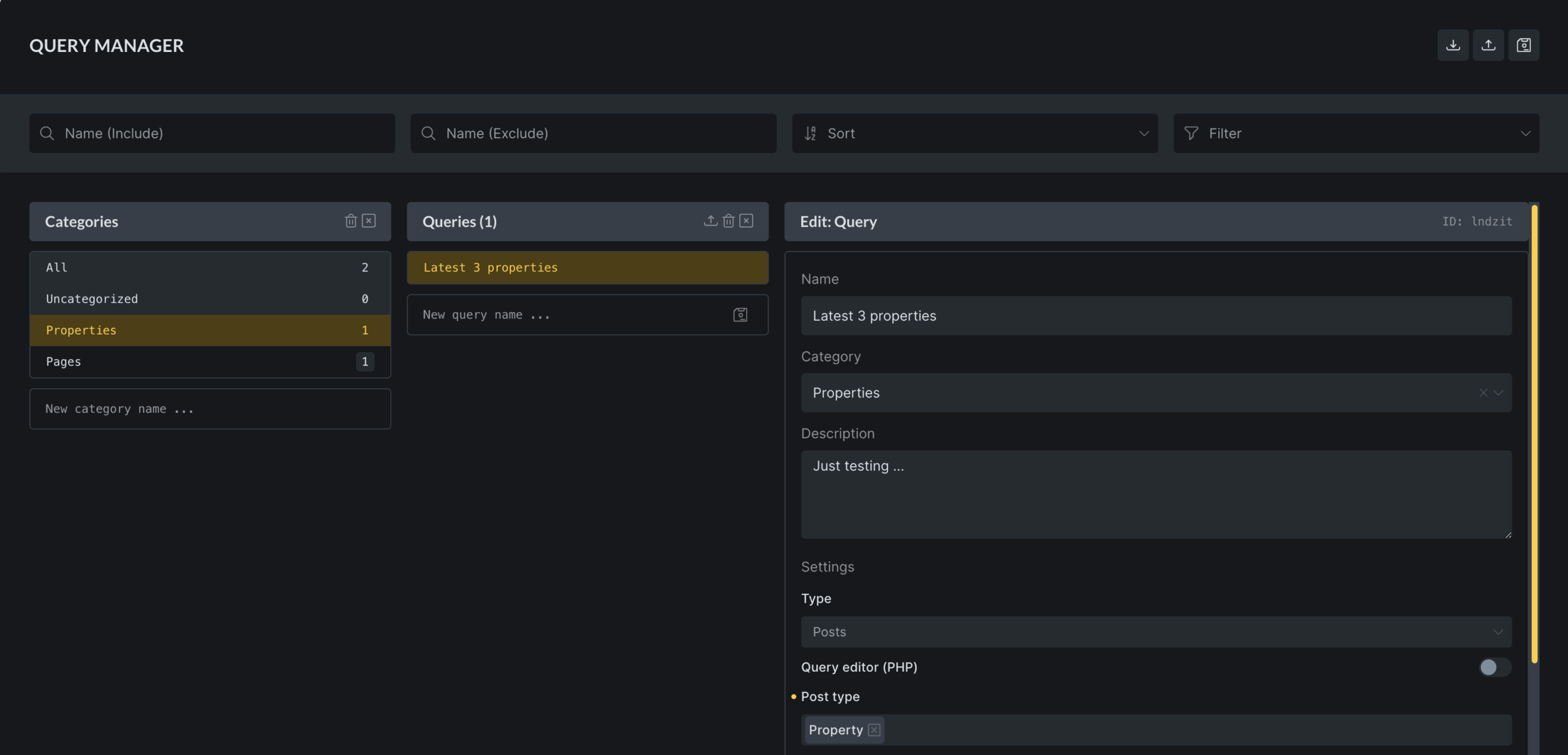 Query Manager