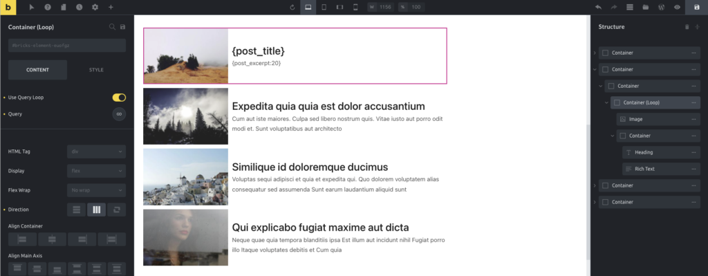 Query Loop — آخرین پست‌ها