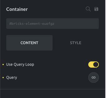 کنترل Query Loop در Container