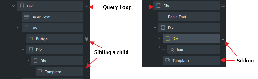 ساختار layout برای popup حلقه‌ای
